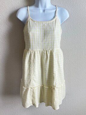 Lady's summer mini dress, in the color of Amond Yellow